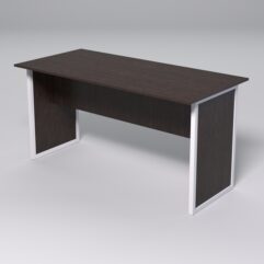 Стол для совещаний СС-44 СТРОНГ в стиле ЛОФТ, Дуб Венге + металлический каркас Белый