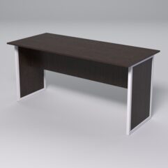 Стол для переговоров СС-45 СТРОНГ в стиле ЛОФТ, Дуб Венге + металлический каркас Белый