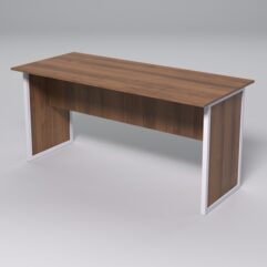 Стол для переговоров СС-45 СТРОНГ в стиле ЛОФТ, Орех + металлический каркас Белый