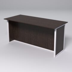 Стол для переговоров СС-45А СТРОНГ в стиле ЛОФТ, Дуб Венге + металлический каркас Белый