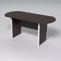 Стол для совещаний СС-46 СТРОНГ в стиле ЛОФТ, Дуб Венге + металлический каркас Белый