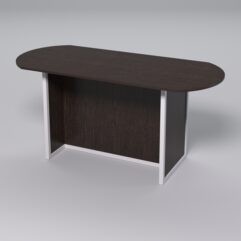 Стол для совещаний СС-46А СТРОНГ в стиле ЛОФТ, Дуб Венге + металлический каркас Белый