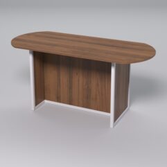 Стол для совещаний СС-46А СТРОНГ в стиле ЛОФТ, Орех + металлический каркас Белый