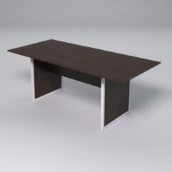 Стол для заседаний НТ-200.90 СТРОНГ в стиле ЛОФТ, Дуб Венге + металлический каркас Белый