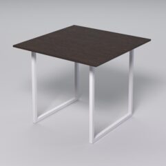 Стол для переговоров НТ-090 СТРОНГ в стиле ЛОФТ, Дуб Венге + металлический каркас Белый