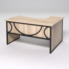 Стол эргономичный левосторонний НТ-040 СТРОНГ в стиле ЛОФТ декор №1, Дуб Сонома