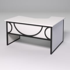 Стол эргономичный левосторонний НТ-040 СТРОНГ в стиле ЛОФТ декор №1, Белый