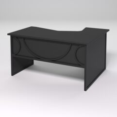 Стол эргономичный левосторонний НТ-040 СТРОНГ в стиле ЛОФТ декор №1, Черный