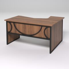 Стол эргономичный левосторонний НТ-040 СТРОНГ в стиле ЛОФТ декор №1, Орех