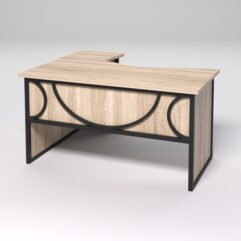 Стол эргономичный правосторонний НТ-040 СТРОНГ в стиле ЛОФТ декор №1, Дуб Сонома