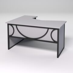 Стол эргономичный правосторонний НТ-040 СТРОНГ в стиле ЛОФТ декор №1, Серый