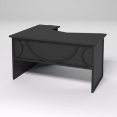 Стол эргономичный правосторонний НТ-040 СТРОНГ в стиле ЛОФТ декор №1, Черный