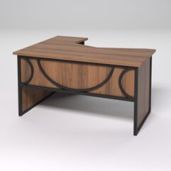 Стол эргономичный правосторонний НТ-040 СТРОНГ в стиле ЛОФТ декор №1, Орех