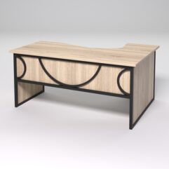 Стол эргономичный левосторонний НТ-060 СТРОНГ в стиле ЛОФТ декор №1, Дуб Сонома