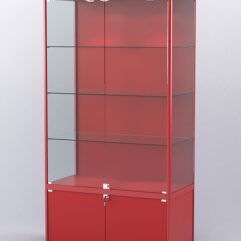 Витрина АЛПРО №1-500-1 (задняя стенка - ДВП), Красный
