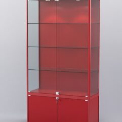 Витрина АЛПРО №1-400-1 (задняя стенка - ДВП), Красный