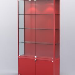 Витрина АЛПРО №1-300-1 (задняя стенка - ДВП), Красный