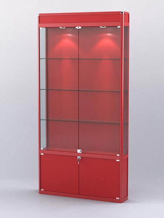 Витрина АЛПРО №1-200-1 (задняя стенка - ДВП), Красный