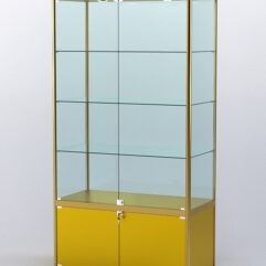 Витрина АЛПРО №1-500-2 (задняя стенка - стекло), Золотой