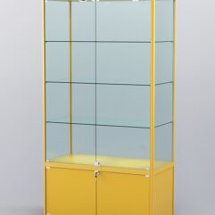 Витрина АЛПРО №1-500-2 (задняя стенка - стекло), Желтый