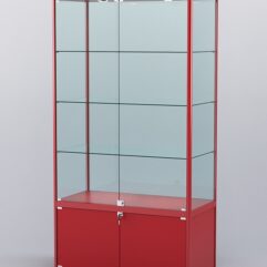 Витрина АЛПРО №1-500-2 (задняя стенка - стекло), Красный