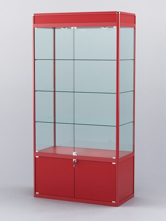 Витрина АЛПРО №1-500-2 (задняя стенка - стекло), Красный