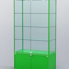 Витрина АЛПРО №1-500-2 (задняя стенка - стекло), Зеленый