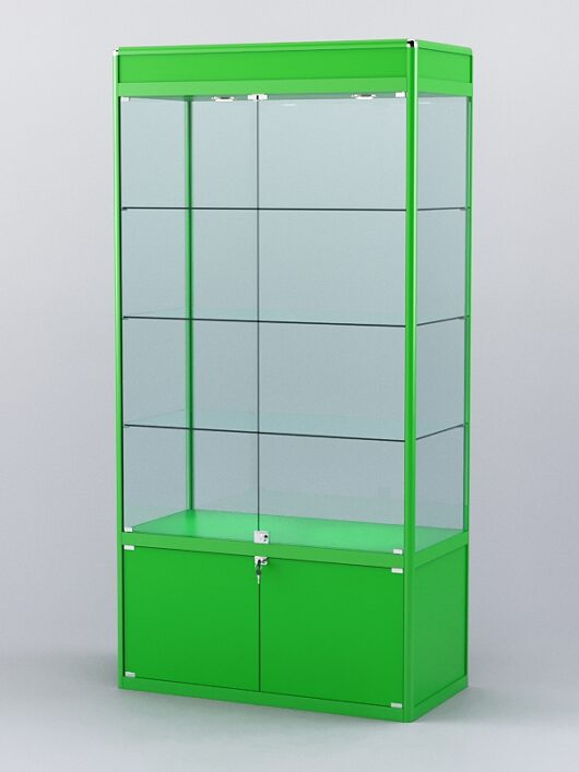 Витрина АЛПРО №1-500-2 (задняя стенка - стекло), Зеленый