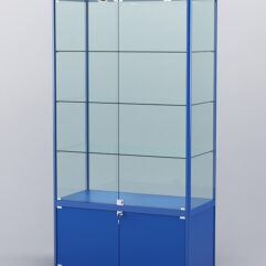 Витрина АЛПРО №1-500-2 (задняя стенка - стекло), Синий