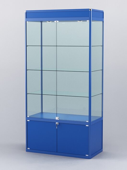 Витрина АЛПРО №1-500-2 (задняя стенка - стекло), Синий
