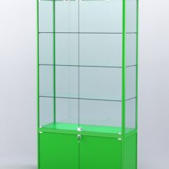 Витрина АЛПРО №1-400-2 (задняя стенка - стекло), Зеленый