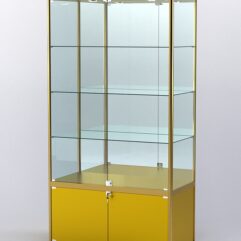 Витрина АЛПРО №1-500-3 (задняя стенка - зеркало), Золотой