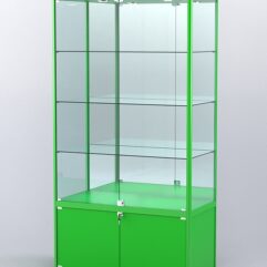 Витрина АЛПРО №1-500-3 (задняя стенка - зеркало), Зеленый