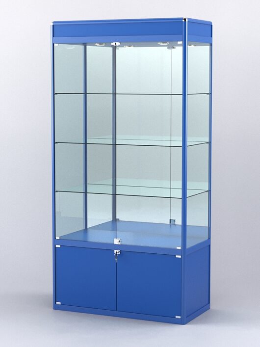 Витрина АЛПРО №1-500-3 (задняя стенка - зеркало), Синий