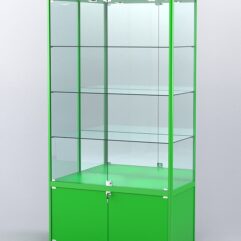 Витрина АЛПРО №1-400-3 (задняя стенка - зеркало), Зеленый