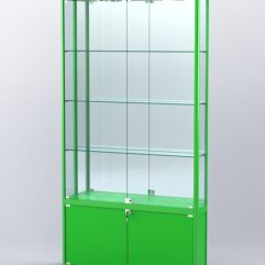 Витрина АЛПРО №1-200-3 (задняя стенка - зеркало), Зеленый