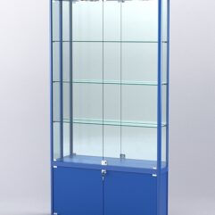 Витрина АЛПРО №1-200-3 (задняя стенка - зеркало), Синий