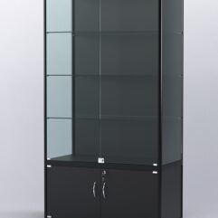 Витрина АЛПРО №2-500-1 (задняя стенка - ДВП), Черный