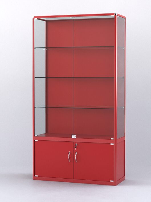 Витрина АЛПРО №2-400-1 (задняя стенка - ДВП), Красный
