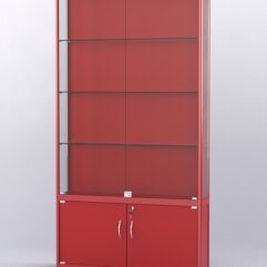 Витрина АЛПРО №2-200-1 (задняя стенка - ДВП), Красный