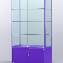 Витрина АЛПРО №2-500-2 (задняя стенка - стекло), Фиолетовый