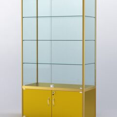 Витрина АЛПРО №2-500-2 (задняя стенка - стекло), Золотой