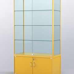 Витрина АЛПРО №2-500-2 (задняя стенка - стекло), Желтый