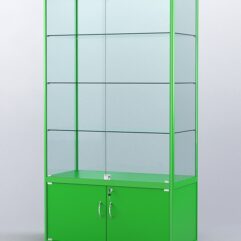 Витрина АЛПРО №2-500-2 (задняя стенка - стекло), Зеленый