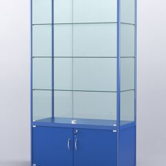 Витрина АЛПРО №2-500-2 (задняя стенка - стекло), Синий