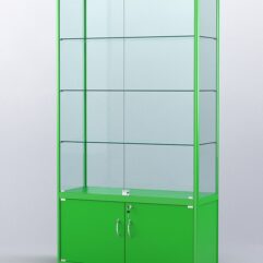 Витрина АЛПРО №2-400-2 (задняя стенка - стекло), Зеленый