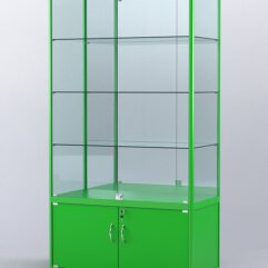 Витрина АЛПРО №2-500-3 (задняя стенка - зеркало), Зеленый