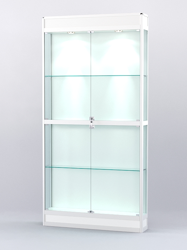 Витрина АЛПРО №3-200-1 (задняя стенка - ДВП), Белый