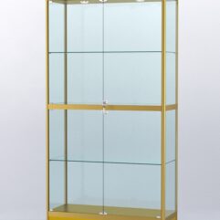 Витрина АЛПРО №3-400-2 (задняя стенка - стекло), Золотой