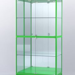 Витрина АЛПРО №3-500-3 (задняя стенка - зеркало), Зеленый
